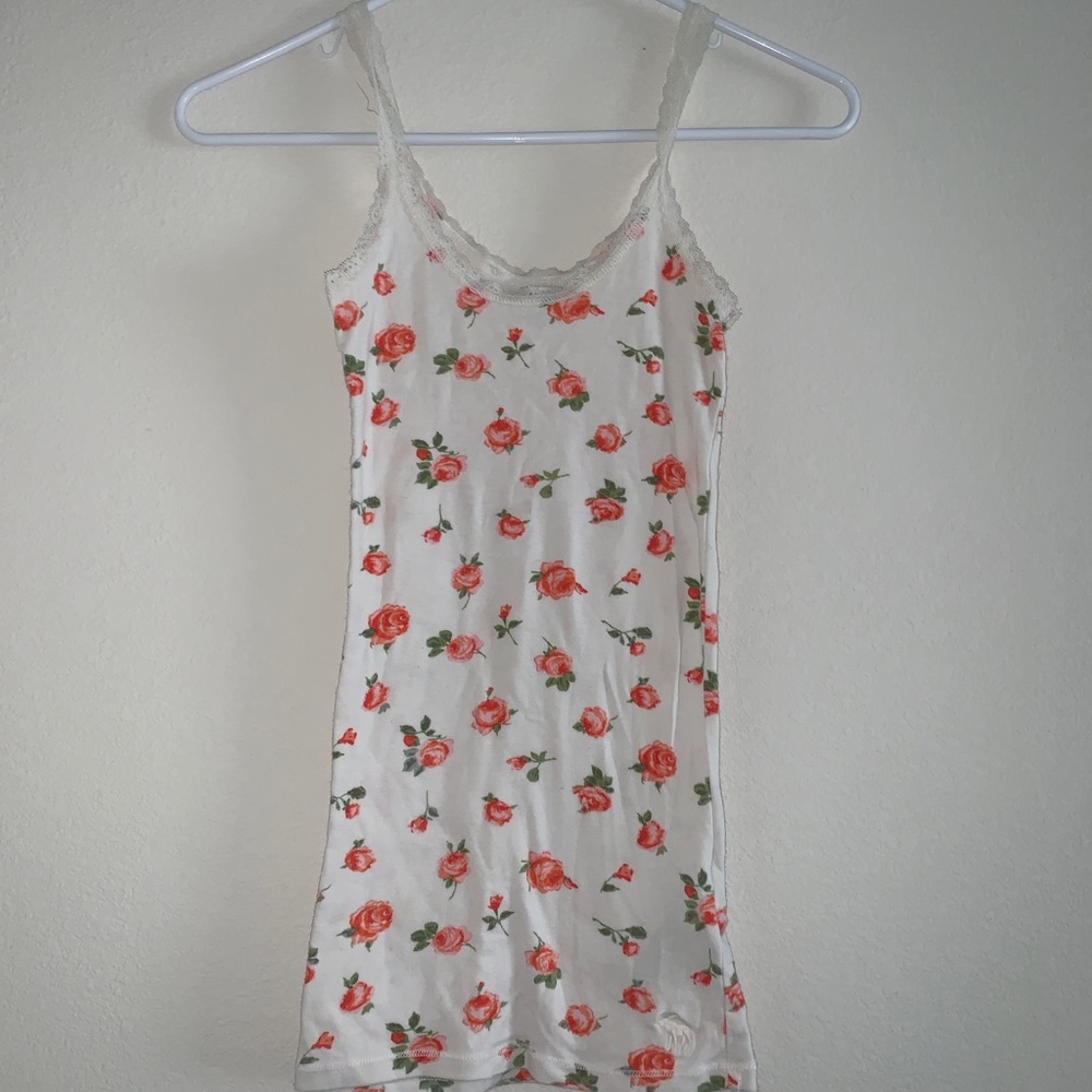 Like New A&F Rose Tank Lace Straps